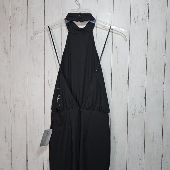 NWT Lulu’s Moment for Life Halter Open Back Black Jumpsuit Women’s Size XS. - Picture 12 of 16